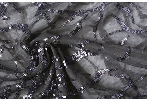 Mesh Pailletten Carmen Grijs