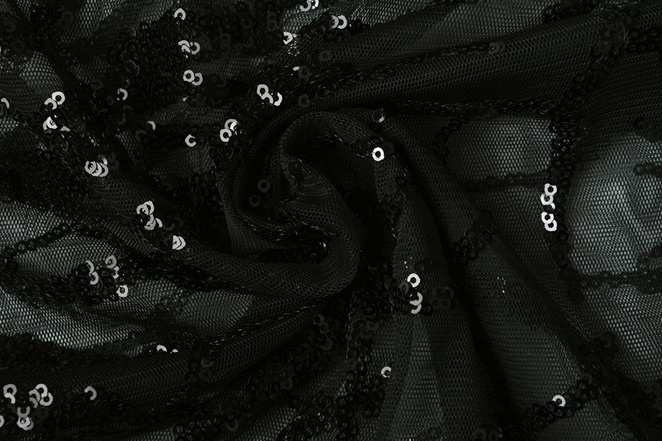 Mesh Sequins Carmen Black