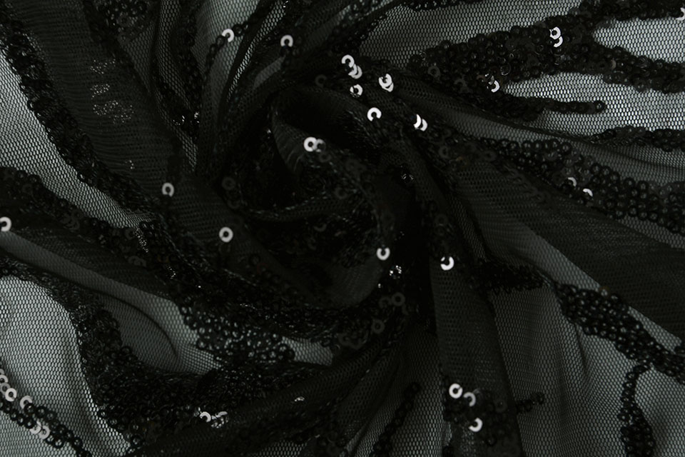 Mesh Sequins Carmen Black