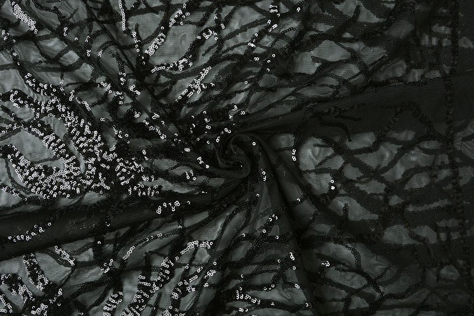 Mesh Sequins Carmen Black