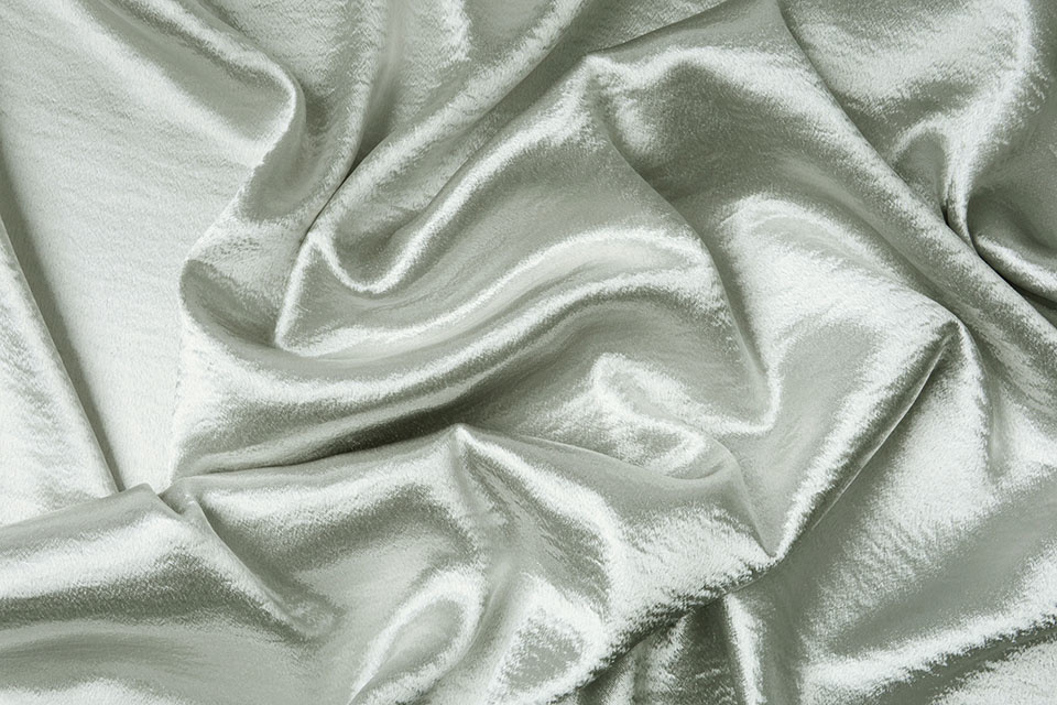 Crinkle Crêpe Satijn Zilver