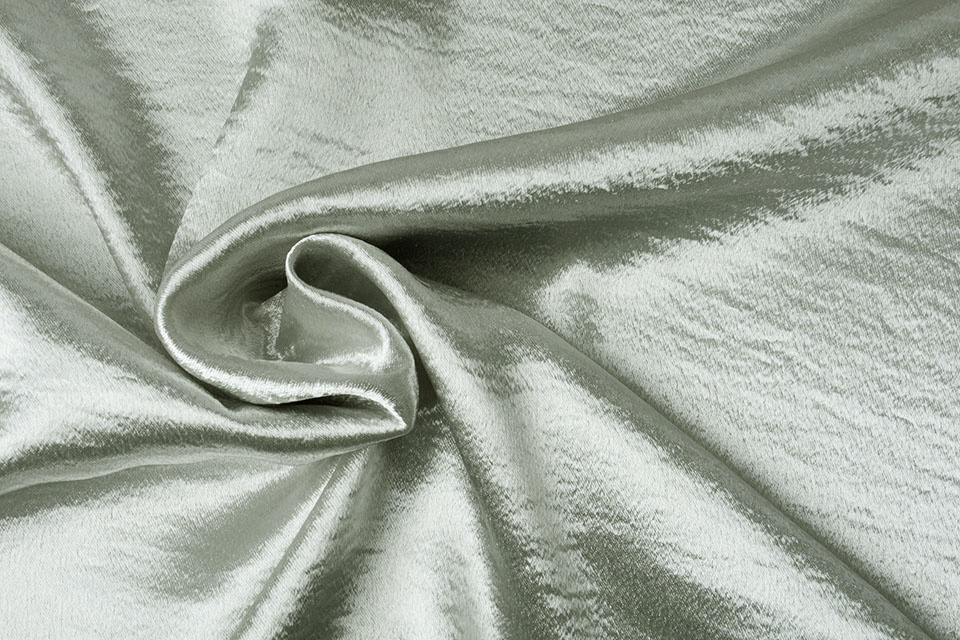 Crinkle Krepp-Satin Silber