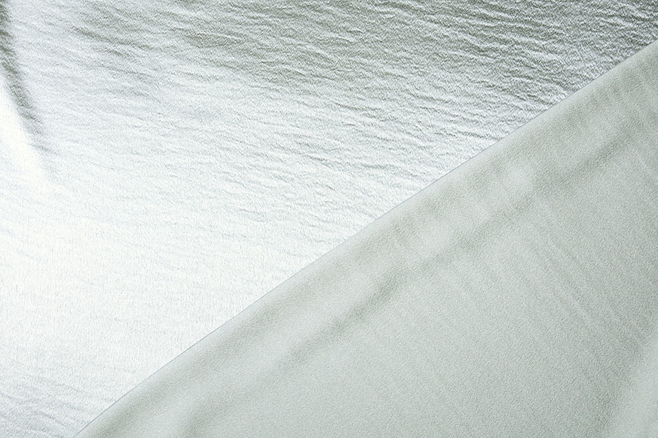 Crinkle Krepp-Satin Silber