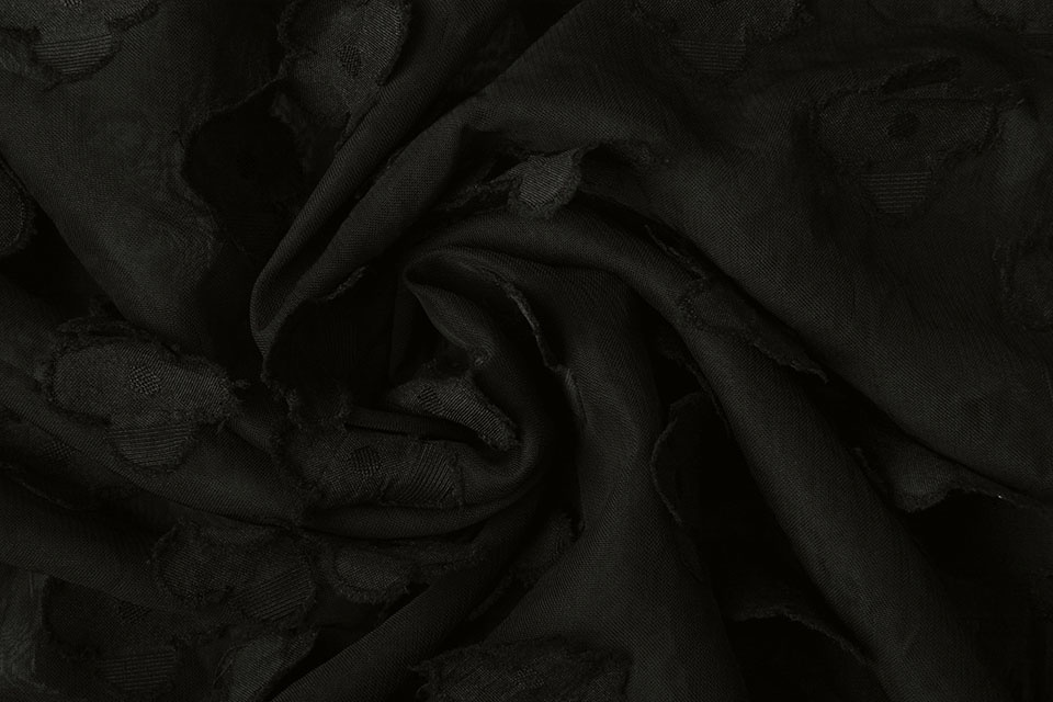 Genähter Chiffon Charlize Schwarz