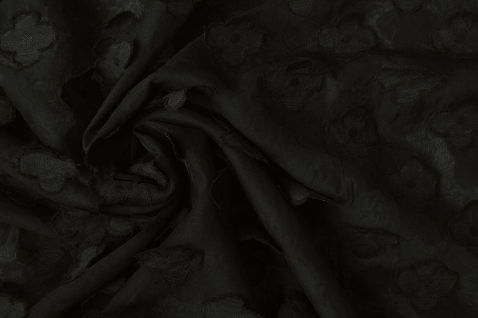 Genähter Chiffon Charlize Schwarz