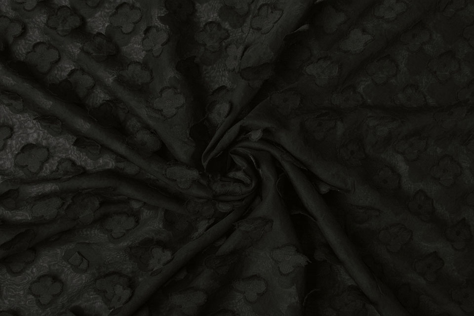 Genähter Chiffon Charlize Schwarz