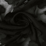 Genähter Chiffon Charlize Schwarz