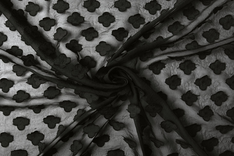 Genähter Chiffon Charlize Schwarz