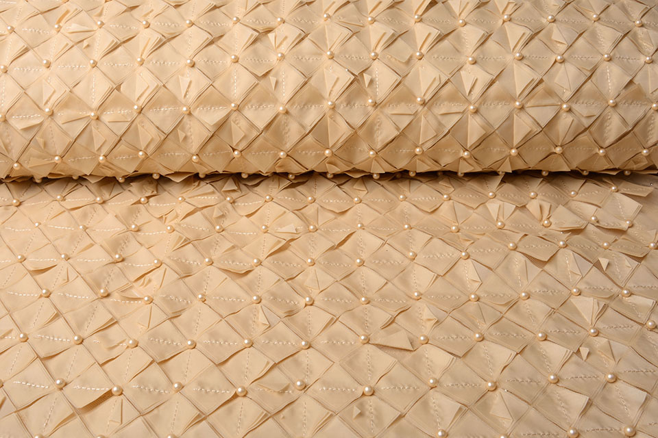 Mesh 3D Perle Naomi Champagne Beige