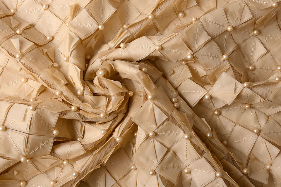 Mesh 3D Perle Naomi Champagne Beige