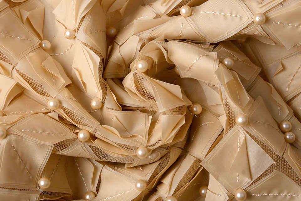 Mesh 3D Perle Naomi Champagne Beige