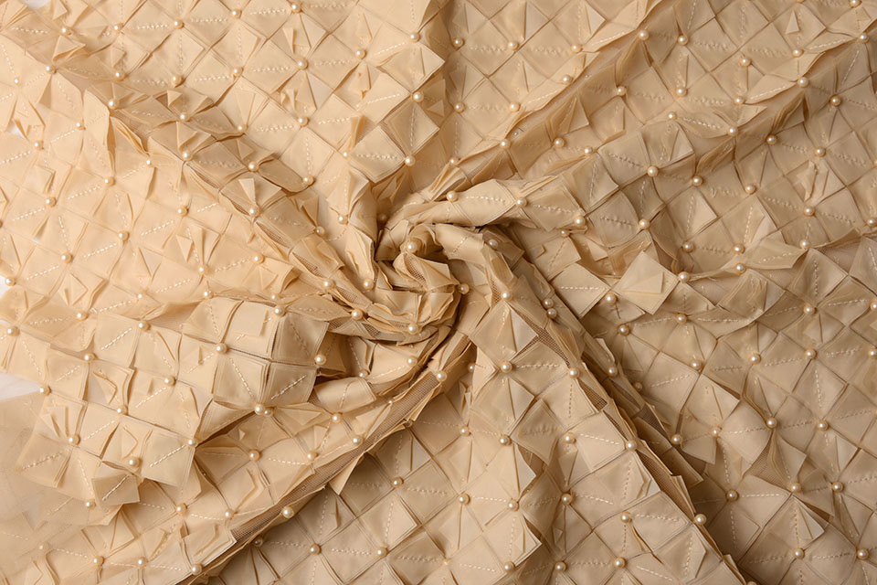 Mesh 3D Perle Naomi Champagne Beige