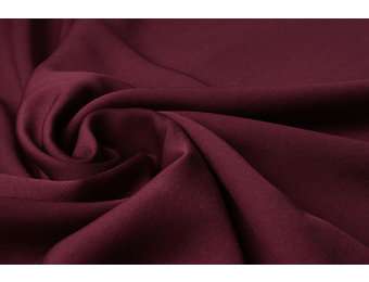 Crinkle Crêpe Satijn Mat Bordeaux