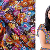 Chiffon Printed Romijn Flowers Multi 1