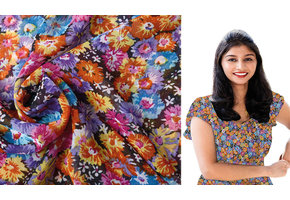 Chiffon Printed Romijn Flowers Multi 1