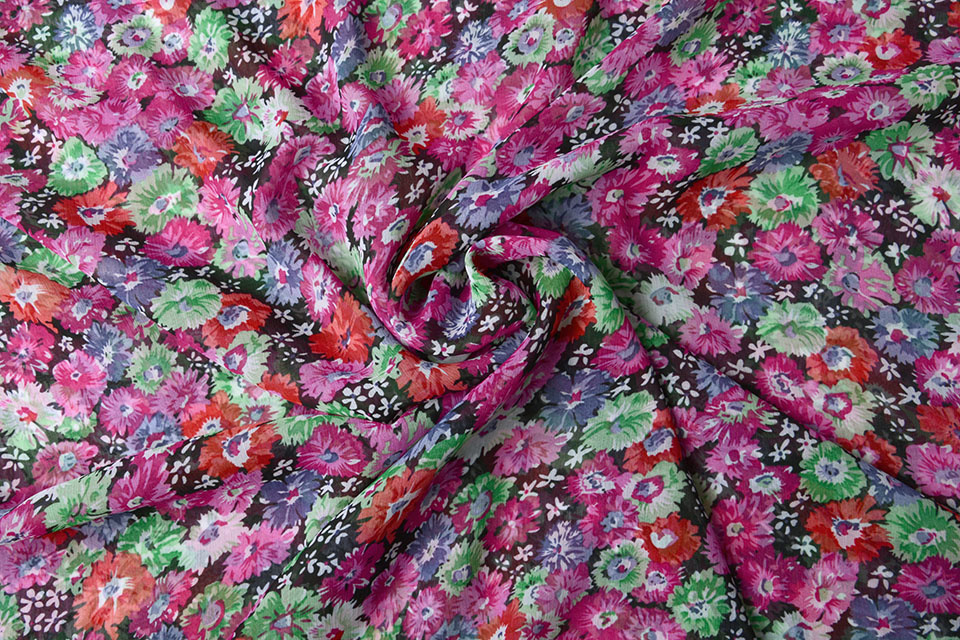 Chiffon Bedrukt Romijn Bloemen Multi 3
