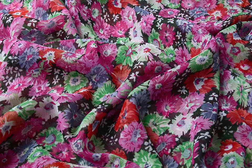 Chiffon Bedrukt Romijn Bloemen Multi 3