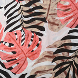 100% Viscose Congo Bladeren Wit