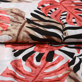 100% Viscose Congo Bladeren Wit