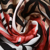 100% Viscose Congo Bladeren Wit