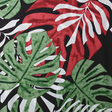 100% Viscose Congo Bladeren Zwart