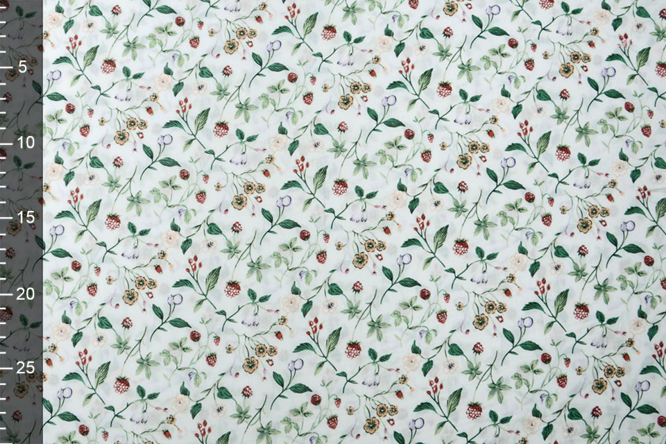 100% Viscose Vive Kleine Aardbei