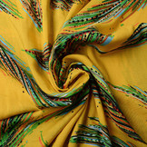 100% Viscose Kunst Veren Geel