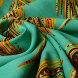 100% Viscose Kunst Veren Licht Zeegroen