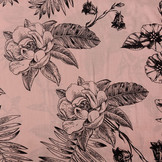 100% Viskose Scarlett Blumen Puderrosa