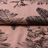 100% Viscose Scarlett Bloemen Poeder Roze