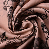 100% Viscose Scarlett Bloemen Poeder Roze