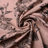 100% Viskose Scarlett Blumen Puderrosa