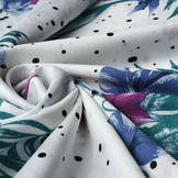 100% Viscose Lili Flowers Dots
