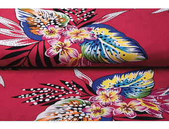 100% Viskose Loulou Busch Fuchsia