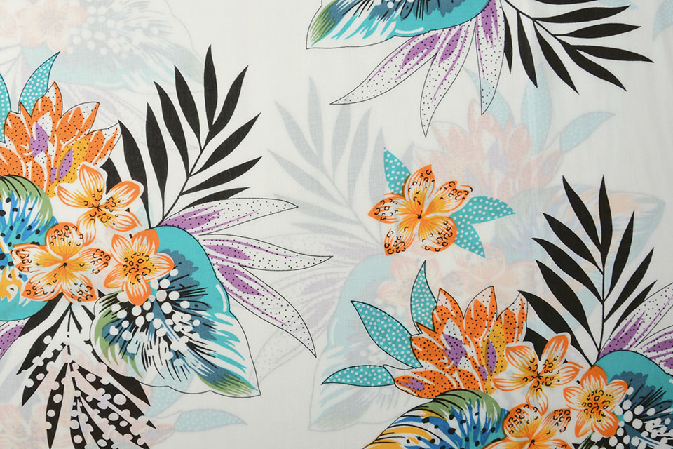 100% Viscose Loulou Rimboe Off White