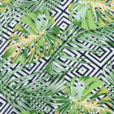 100% Viscose Wildernis Ruit Marine Blauw Groen