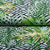 100% Viscose Wildernis Ruit Marine Blauw Groen