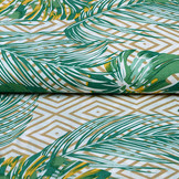 100% Viscose Wildernis Ruit Zand Groen