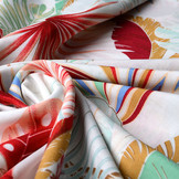 100% Viscose Hojas White