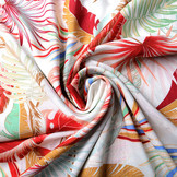 100% Viscose Hojas White