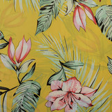 100% Viscose Fiji Bladeren Geel