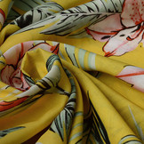 100% Viscose Fiji Bladeren Geel