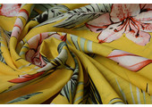 100% Viscose Fiji Bladeren Geel