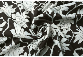 100% Viscose Laurie Zwart - Wit