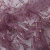 Fijne Tule Fijne Tule Glitter Stippen Donker Oud Lila