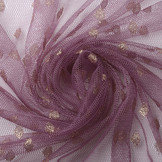 Fijne Tule Fijne Tule Glitter Stippen Donker Oud Lila