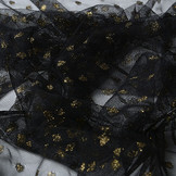 Fine Tulle Glitter Dots Black