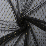 Fine Tulle Glitter Dots Black