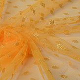 Fijne Tule Glitter Stippen Abrikoos