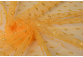 Fine Tulle Glitter Dots Apricot